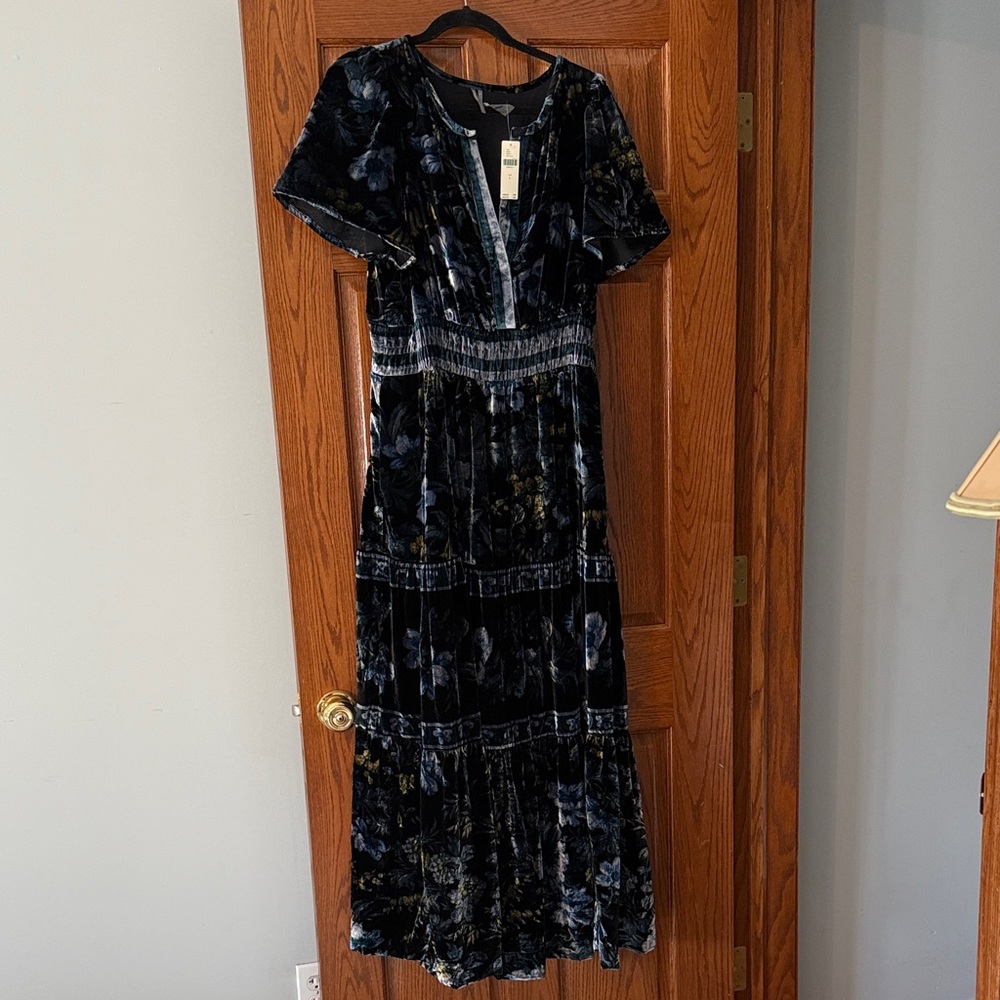Anthropologie Somerset Velvet Maxi Dress with pockets!          Gone Viral